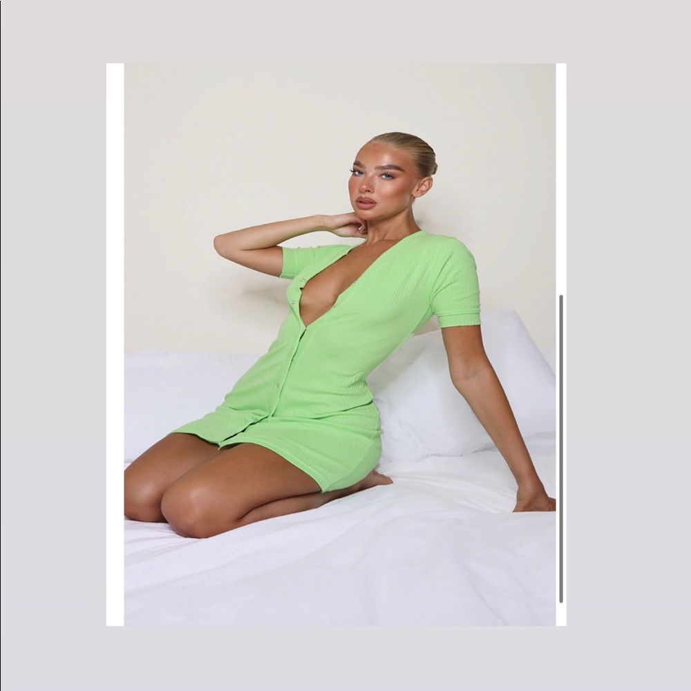 Pretty little thing lime bodycon dress